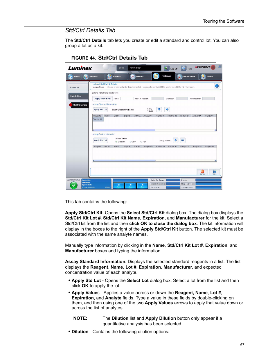 Std/ctrl details tab | Luminex xPONENT 4.0 SP1 User Manual | Page 79 / 152
