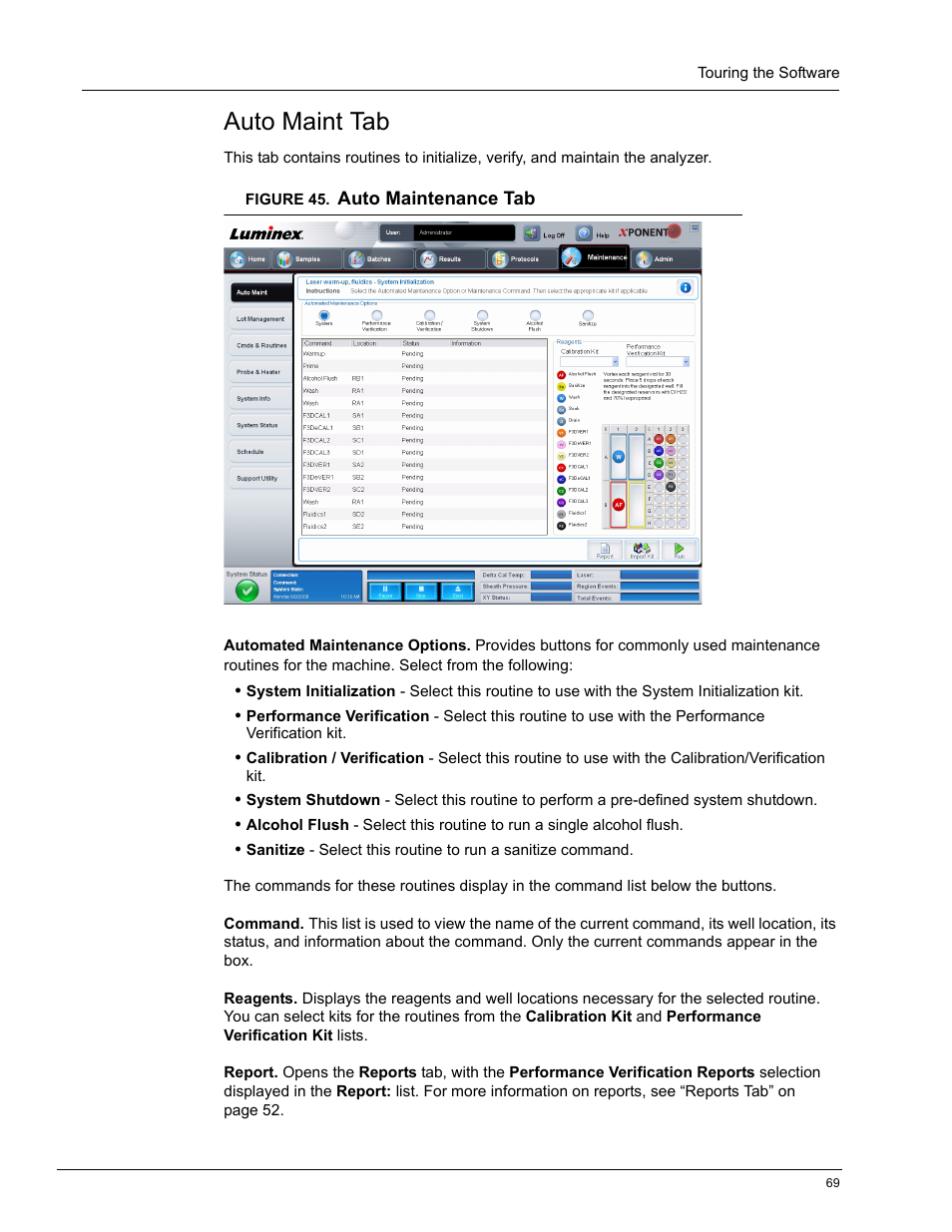 Auto maint tab, E “auto maint, E “auto maint tab” on | Luminex xPONENT 4.0 SP1 User Manual | Page 81 / 152