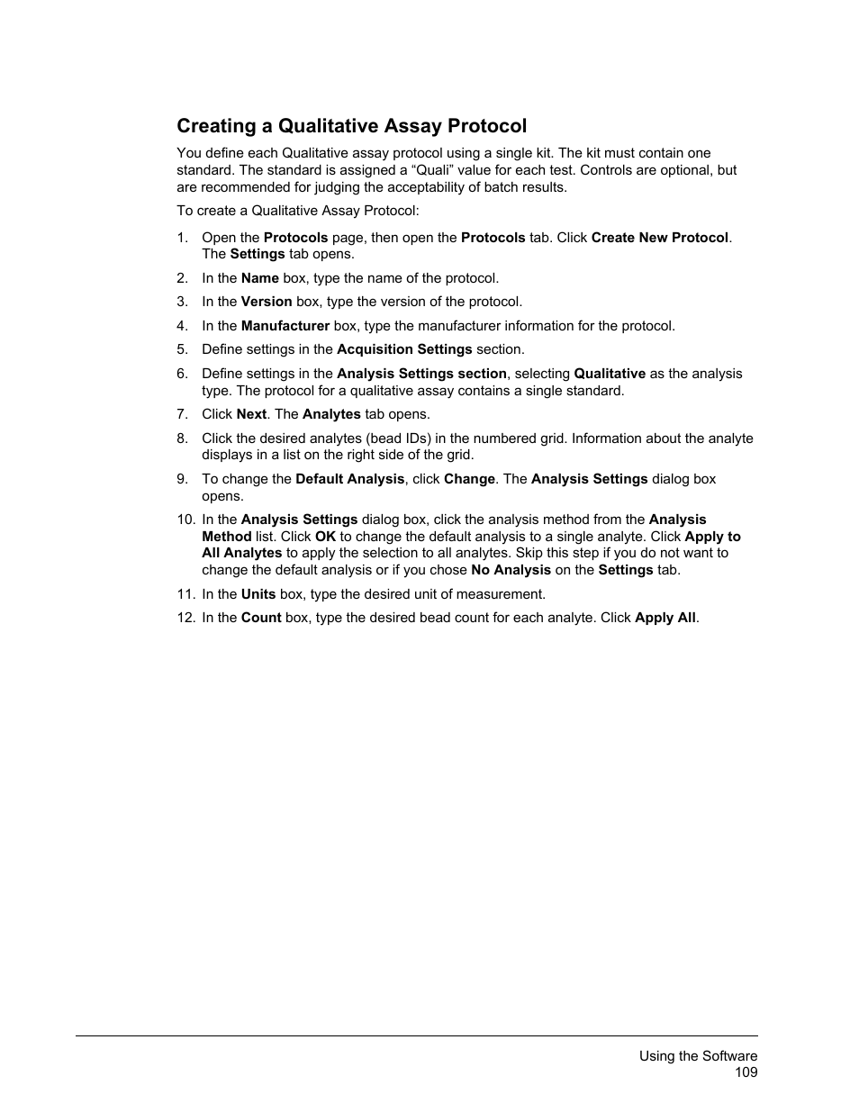 Creating a qualitative assay protocol | Luminex xPONENT 3.1 Rev 2 User Manual | Page 122 / 145