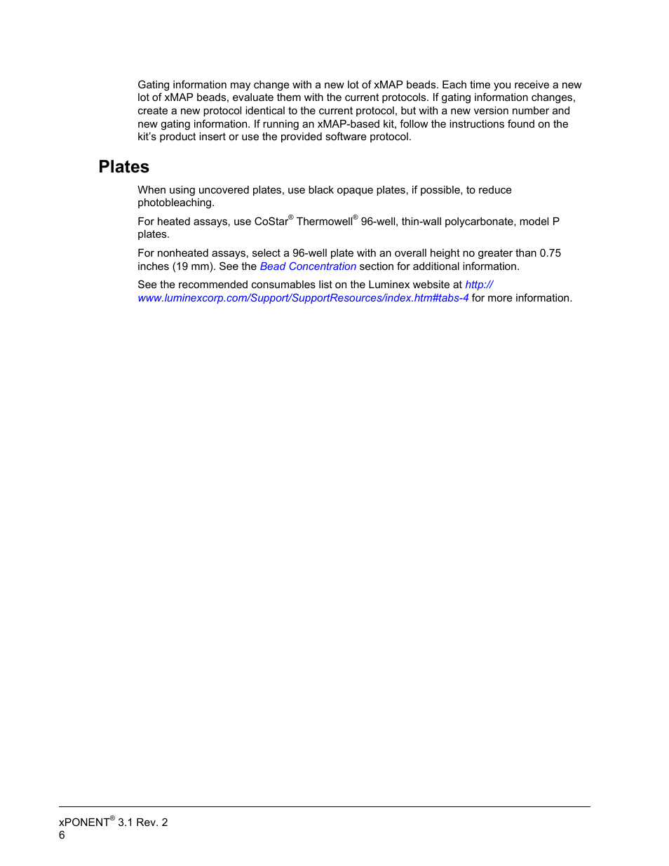 Plates | Luminex xPONENT 3.1 Rev 2 User Manual | Page 19 / 145