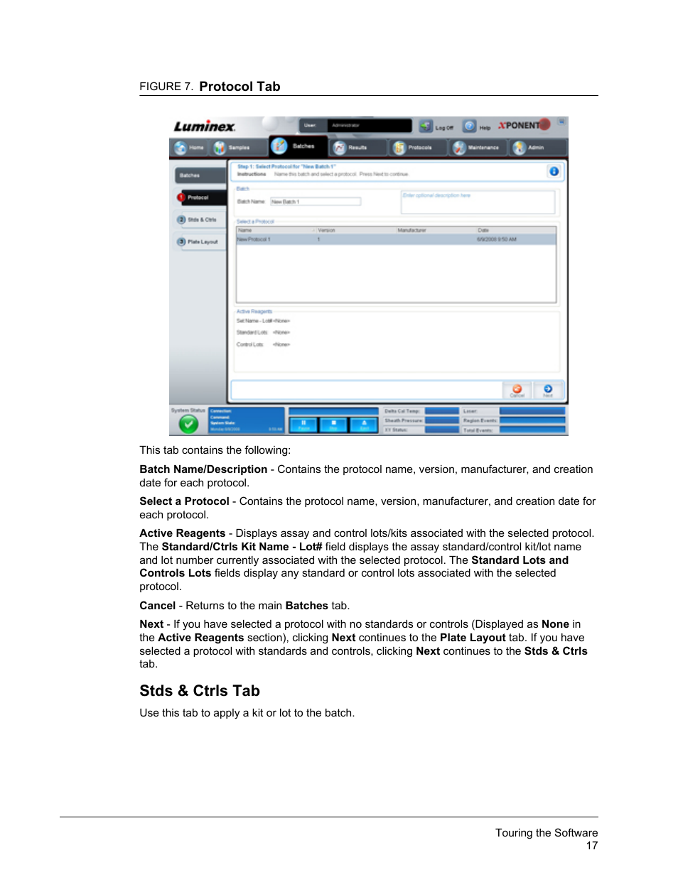 Stds & ctrls tab | Luminex xPONENT 3.1 Rev 2 User Manual | Page 30 / 145