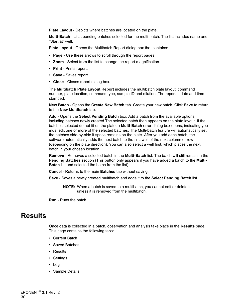 Results | Luminex xPONENT 3.1 Rev 2 User Manual | Page 43 / 145