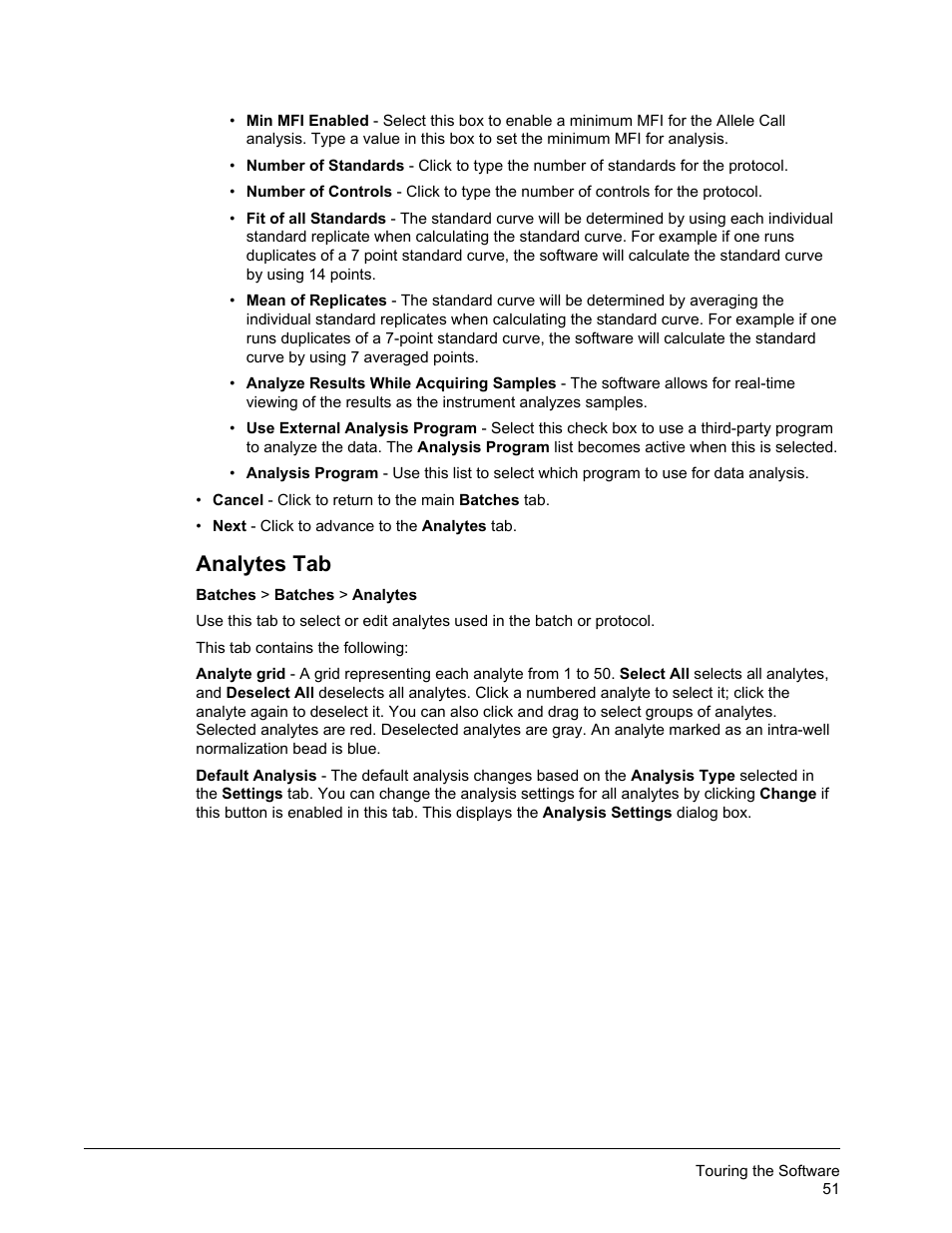 Analytes tab | Luminex xPONENT 3.1 Rev 2 User Manual | Page 64 / 145