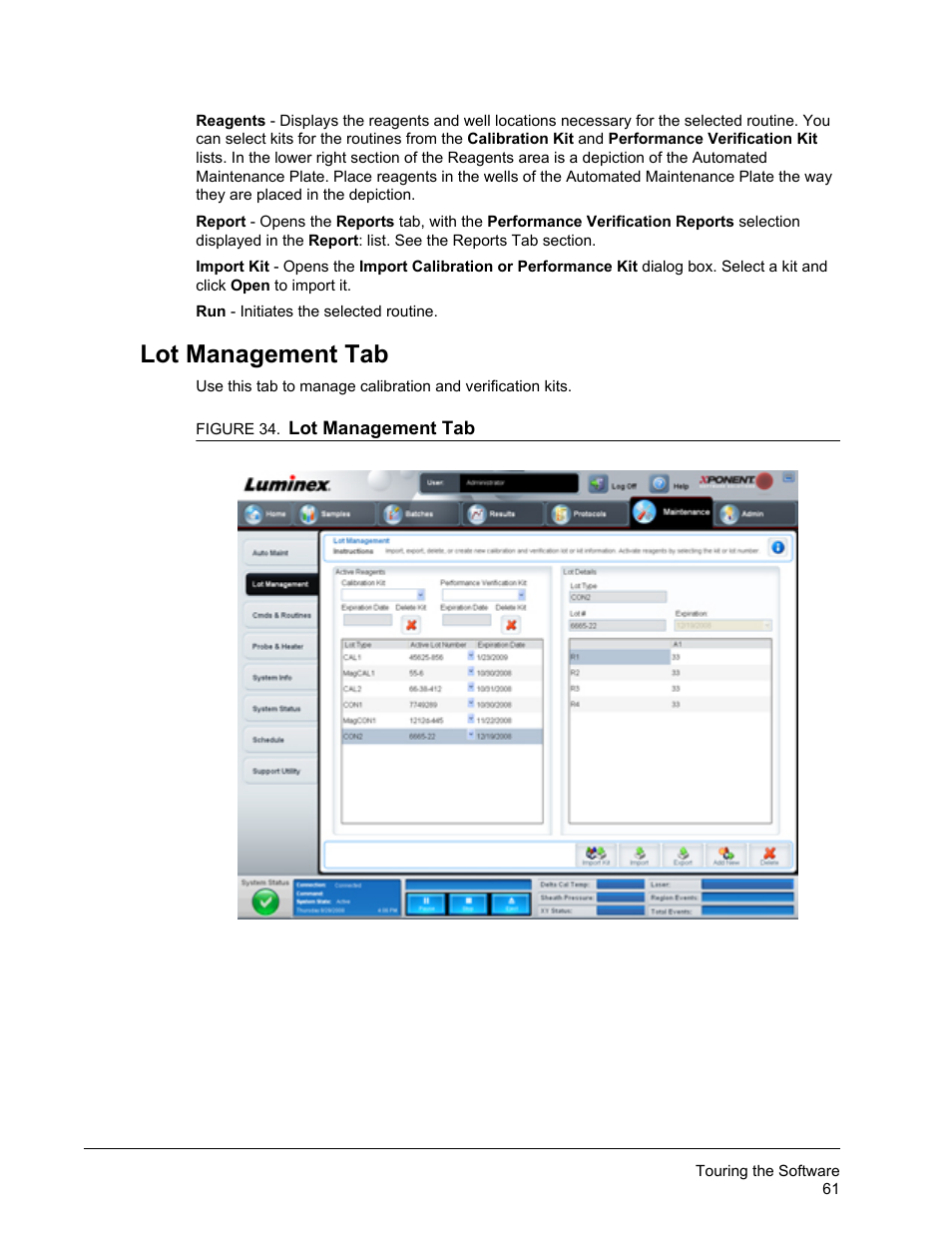 Lot management tab | Luminex xPONENT 3.1 Rev 2 User Manual | Page 74 / 145
