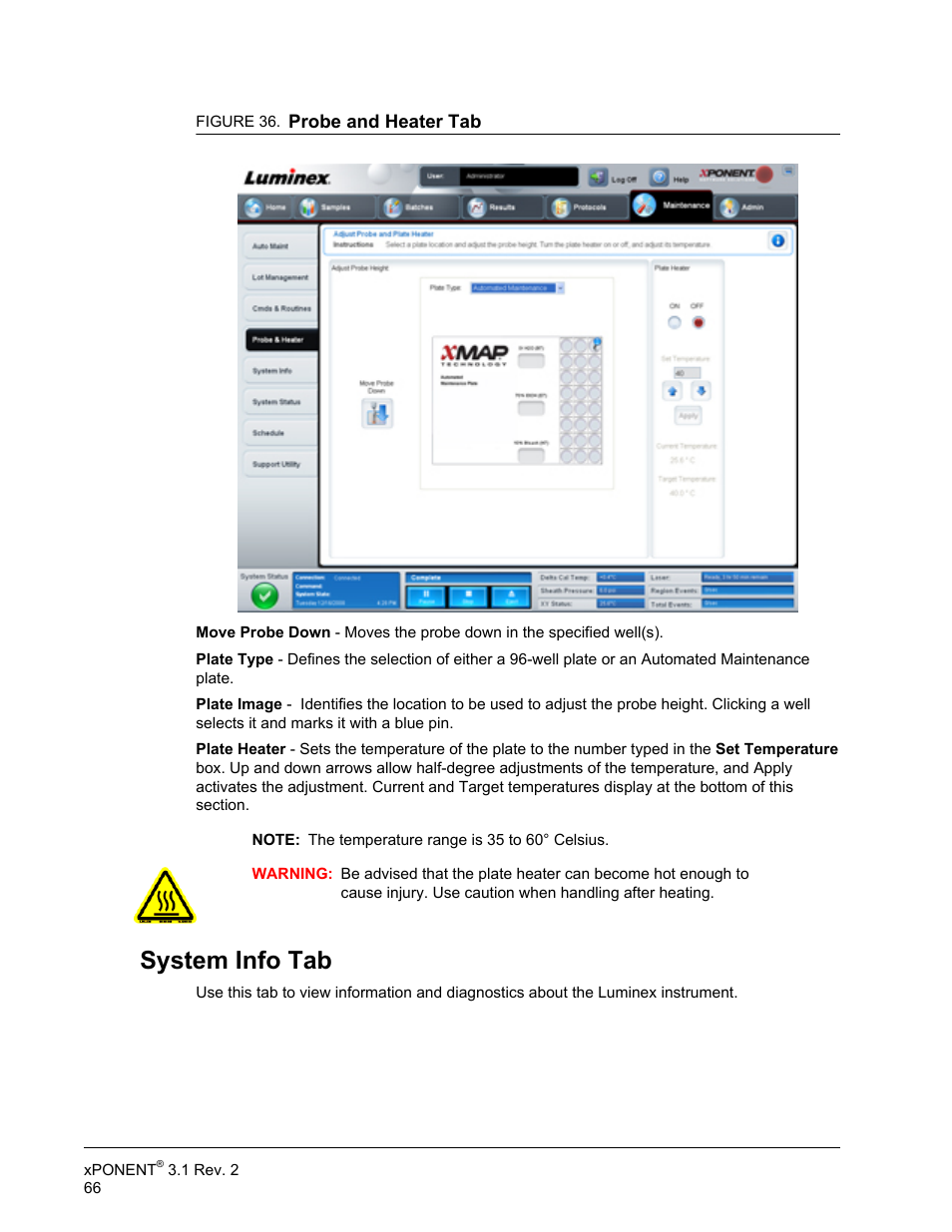 System info tab | Luminex xPONENT 3.1 Rev 2 User Manual | Page 79 / 145