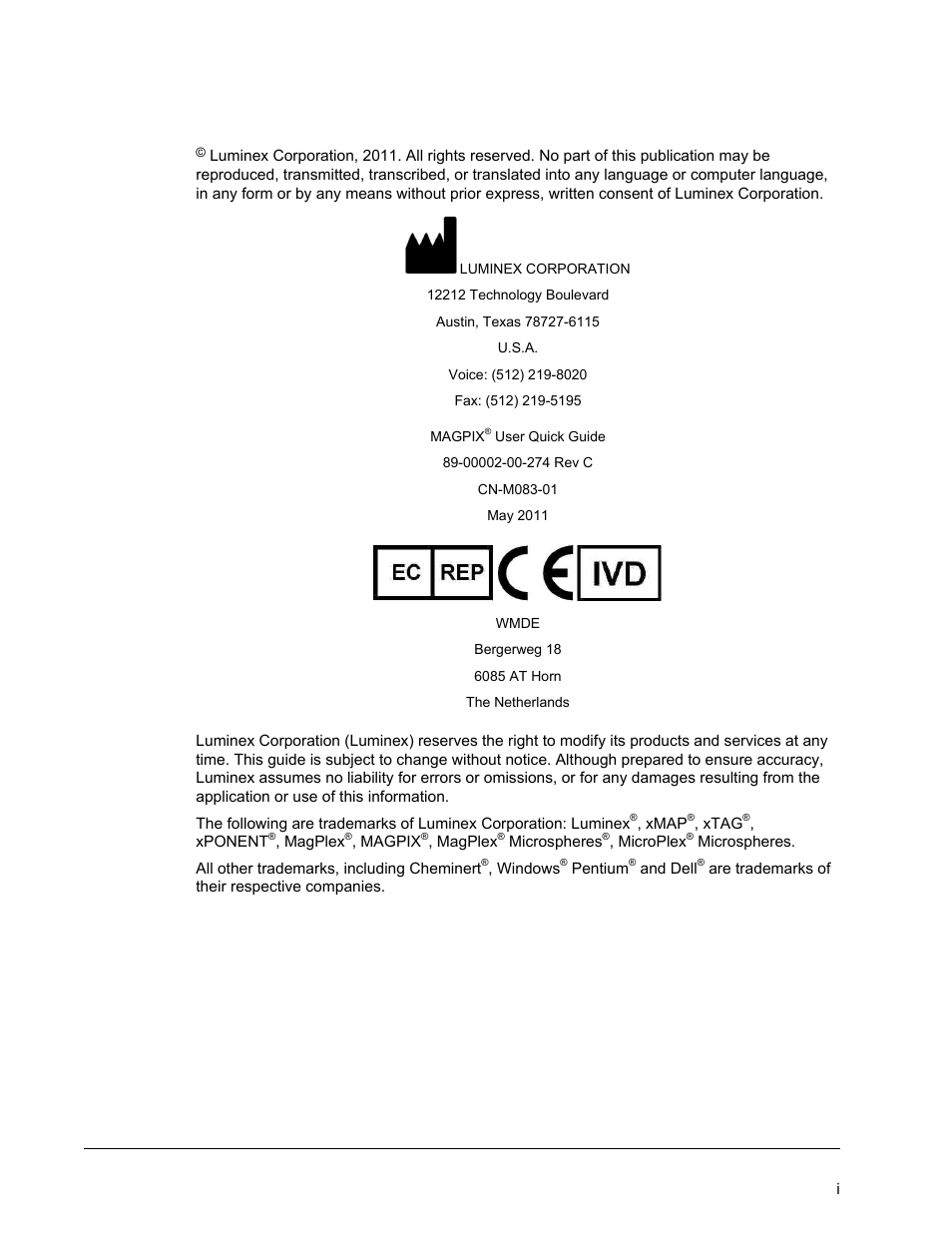 Luminex xPONENT for MAGPIX IVD User Manual | Page 3 / 29