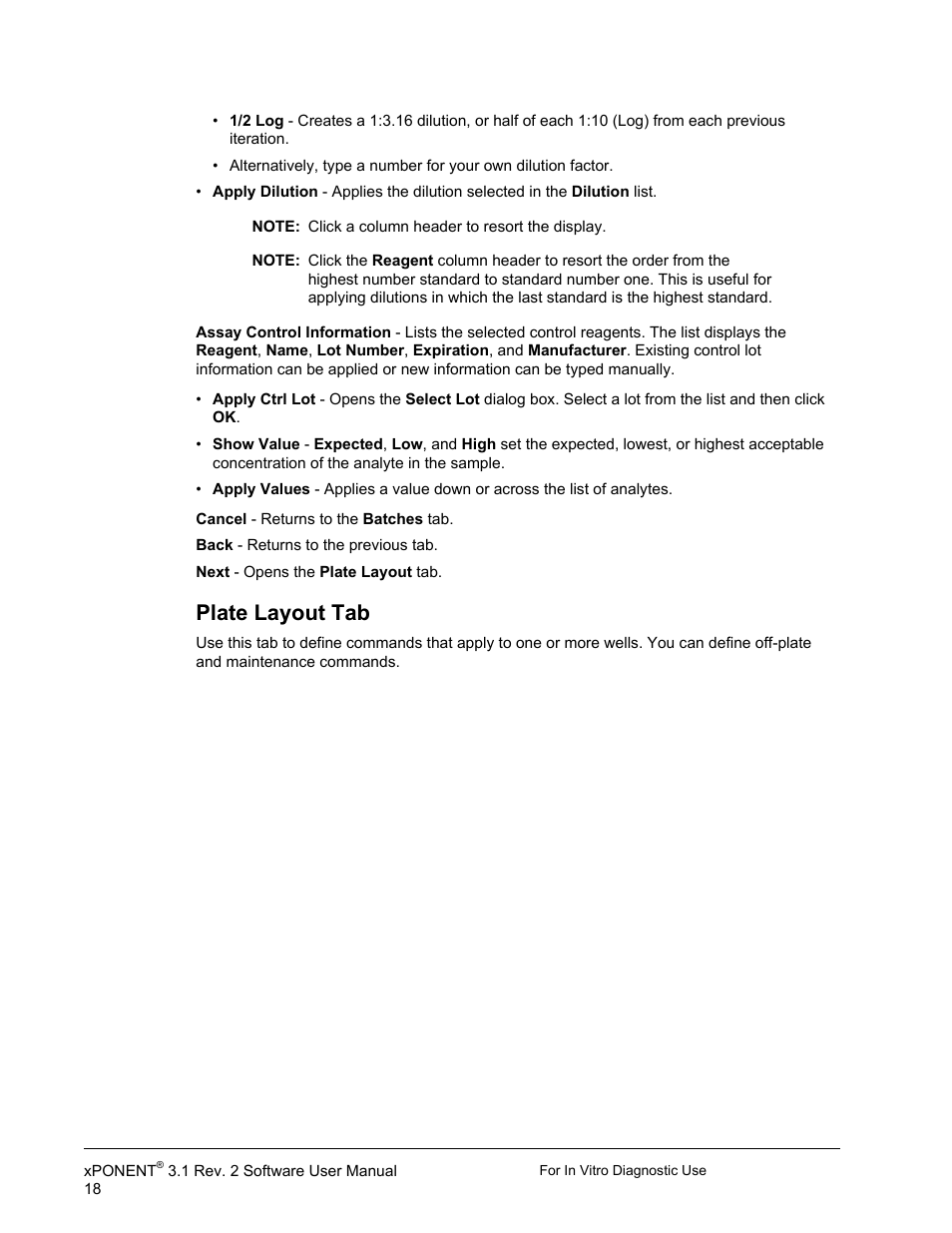 Plate layout tab | Luminex xPONENT 3.1 Rev 2 (IVD) User Manual | Page 28 / 108