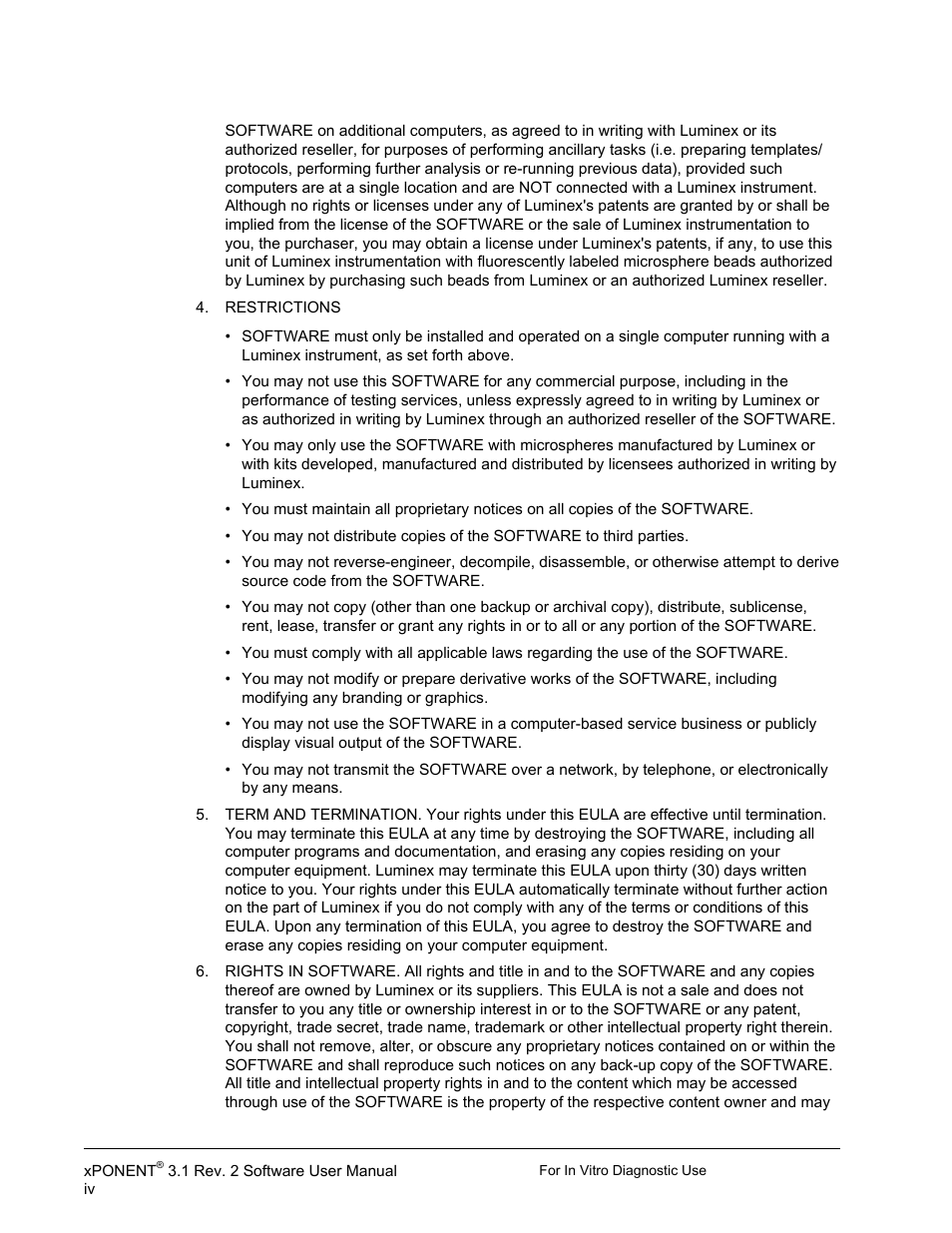 Luminex xPONENT 3.1 Rev 2 (IVD) User Manual | Page 4 / 108