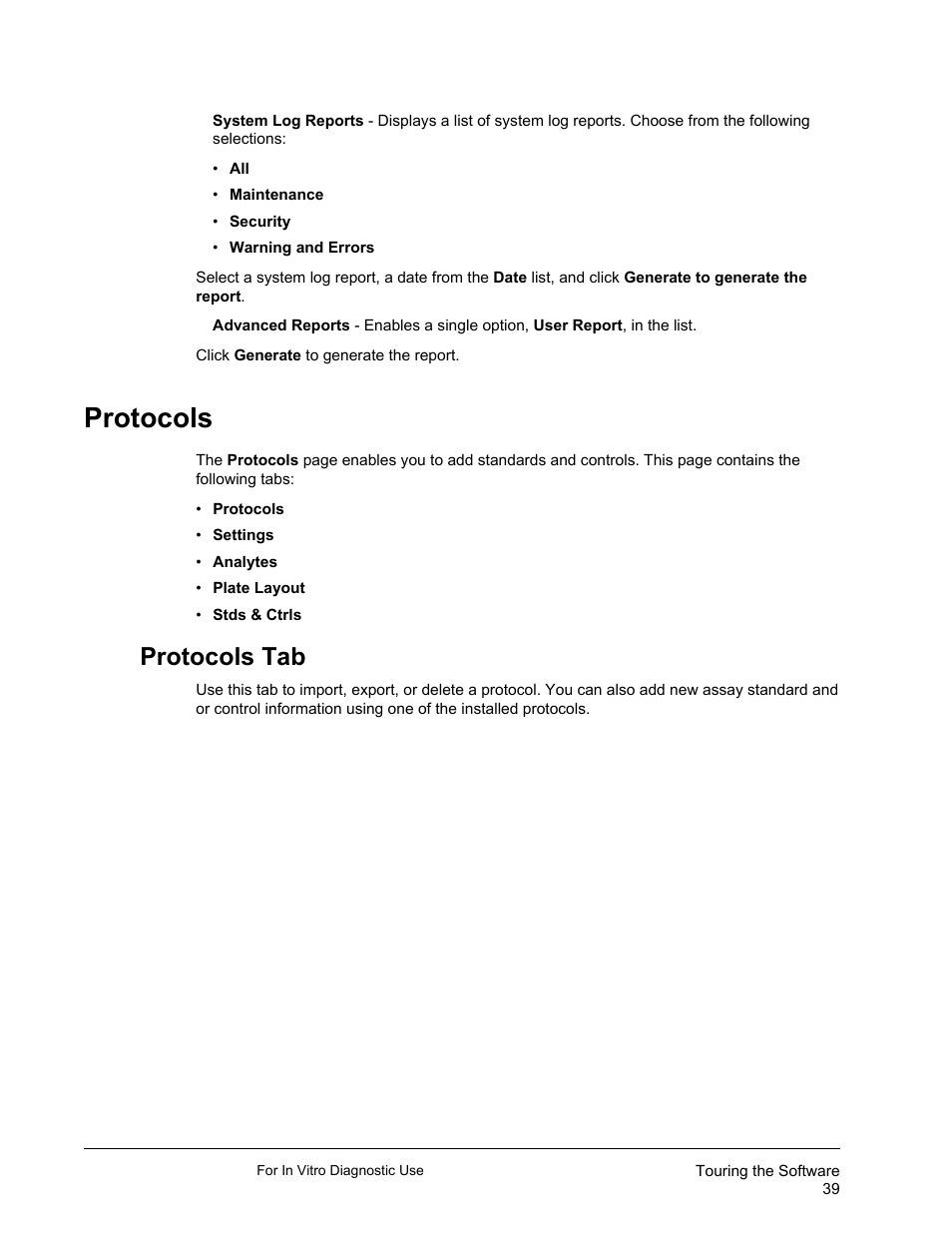 Protocols, Protocols tab | Luminex xPONENT 3.1 Rev 2 (IVD) User Manual | Page 49 / 108