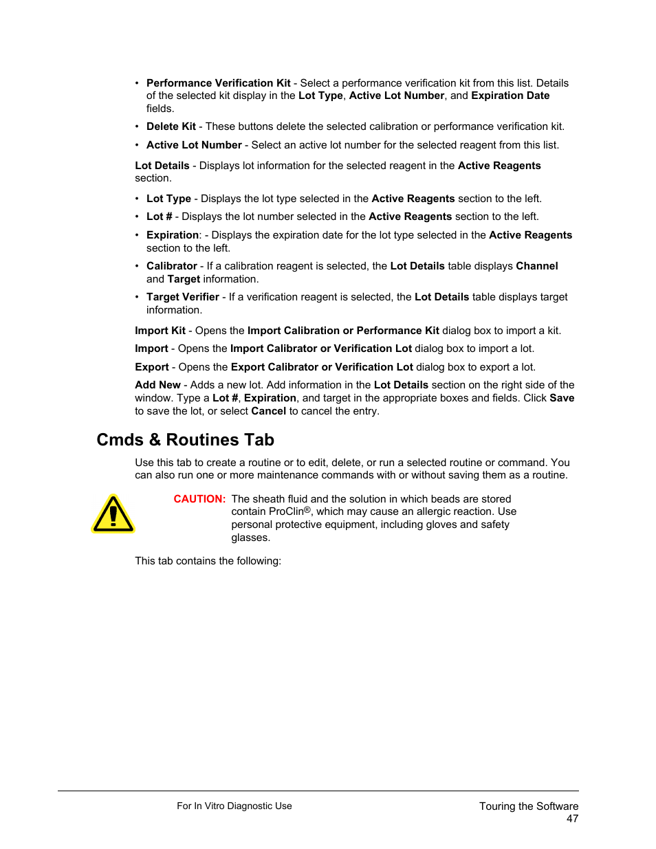 Cmds & routines tab | Luminex xPONENT 3.1 Rev 2 (IVD) User Manual | Page 57 / 108