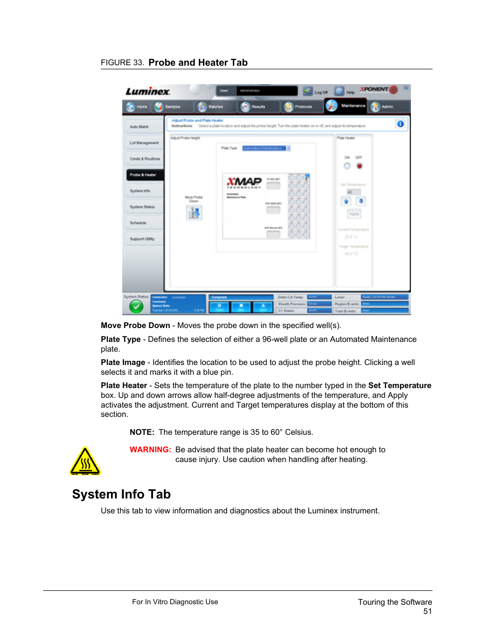 System info tab | Luminex xPONENT 3.1 Rev 2 (IVD) User Manual | Page 61 / 108