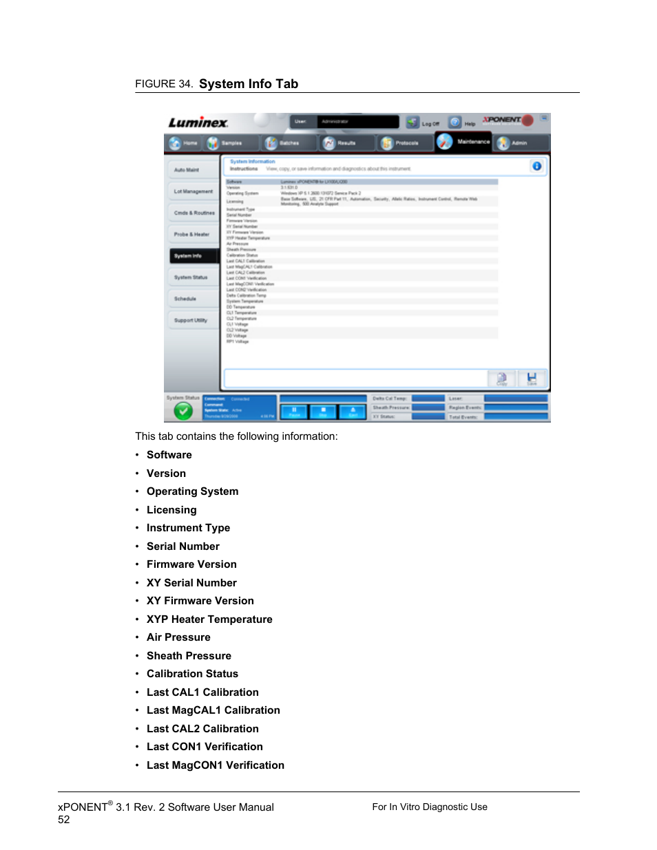 Luminex xPONENT 3.1 Rev 2 (IVD) User Manual | Page 62 / 108