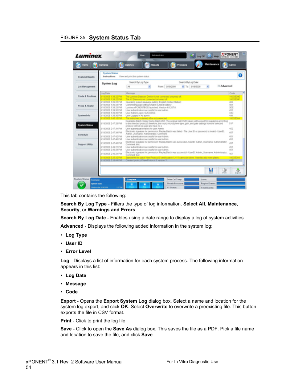 Luminex xPONENT 3.1 Rev 2 (IVD) User Manual | Page 64 / 108