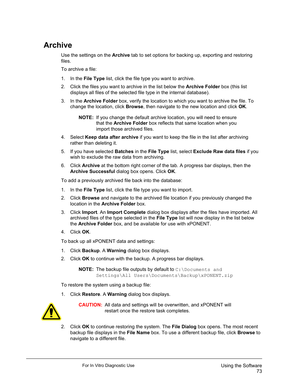 Archive | Luminex xPONENT 3.1 Rev 2 (IVD) User Manual | Page 83 / 108