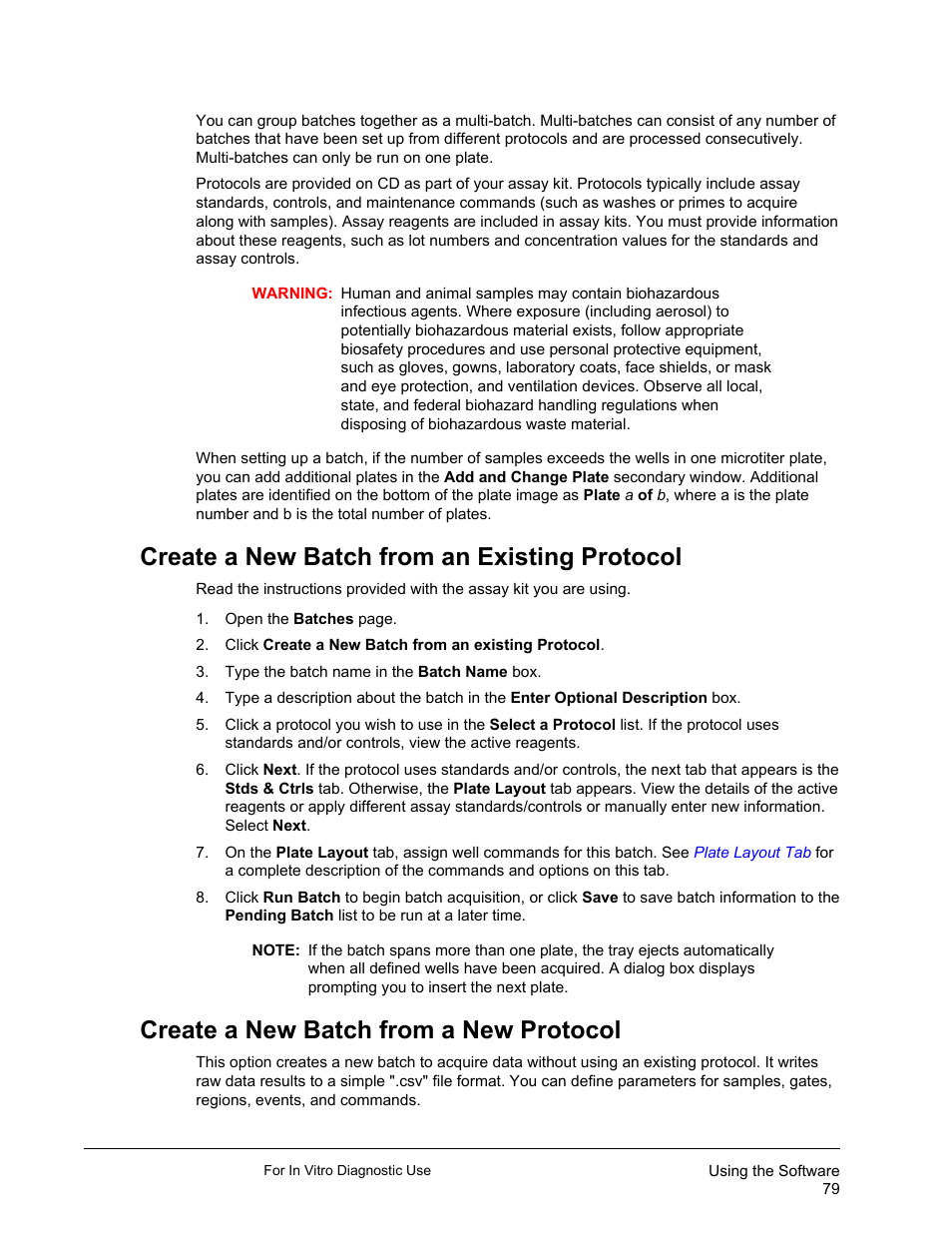 Create a new batch from an existing protocol, Create a new batch from a new protocol, Create a new batch from an existing | Protocol, Create a new, Batch from an existing protocol | Luminex xPONENT 3.1 Rev 2 (IVD) User Manual | Page 89 / 108