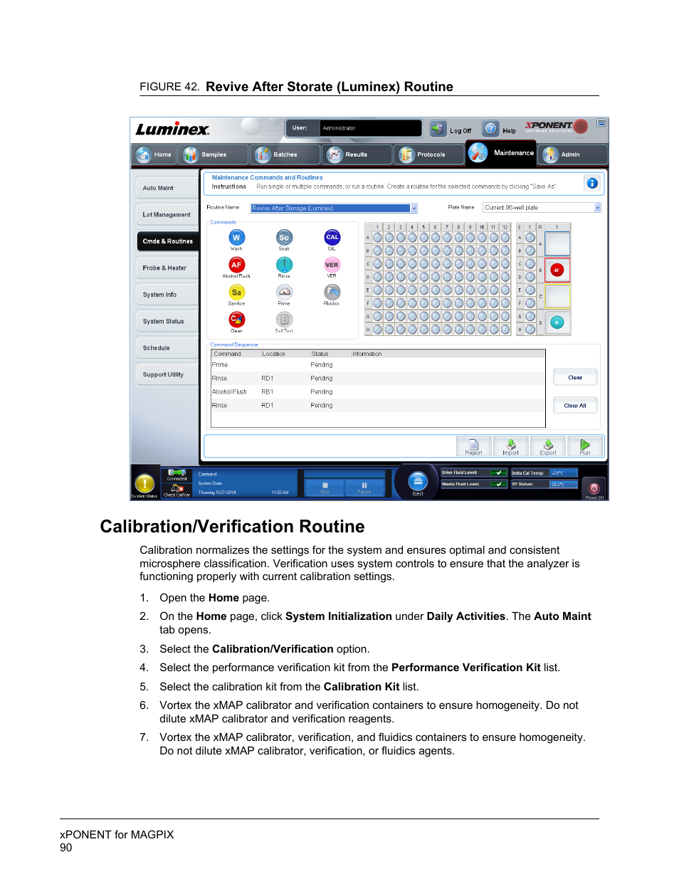 Calibration/verification routine | Luminex xPONENT for MAGPIX User Manual | Page 103 / 126