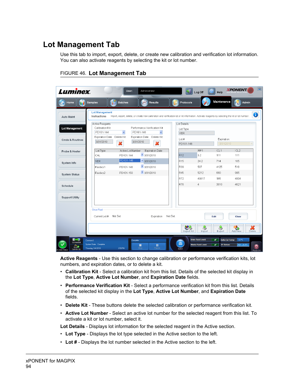 Lot management tab | Luminex xPONENT for MAGPIX User Manual | Page 107 / 126