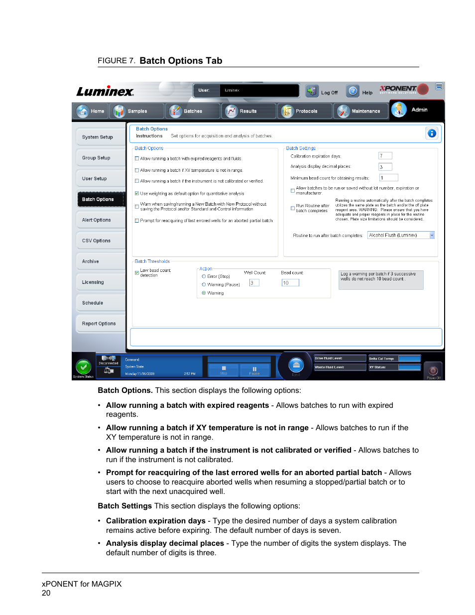 Luminex xPONENT for MAGPIX User Manual | Page 33 / 126
