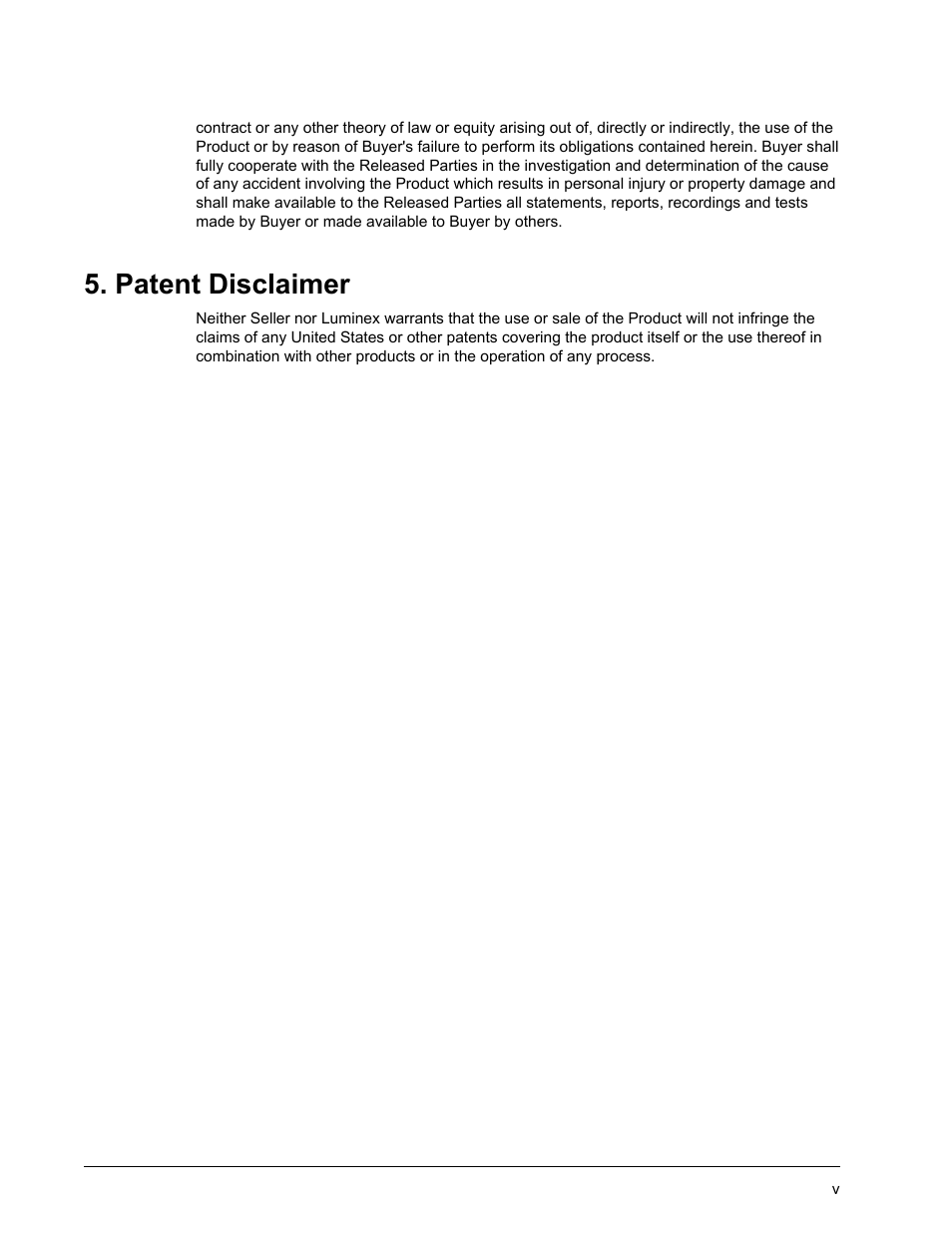 Patent disclaimer | Luminex xPONENT for MAGPIX User Manual | Page 6 / 126