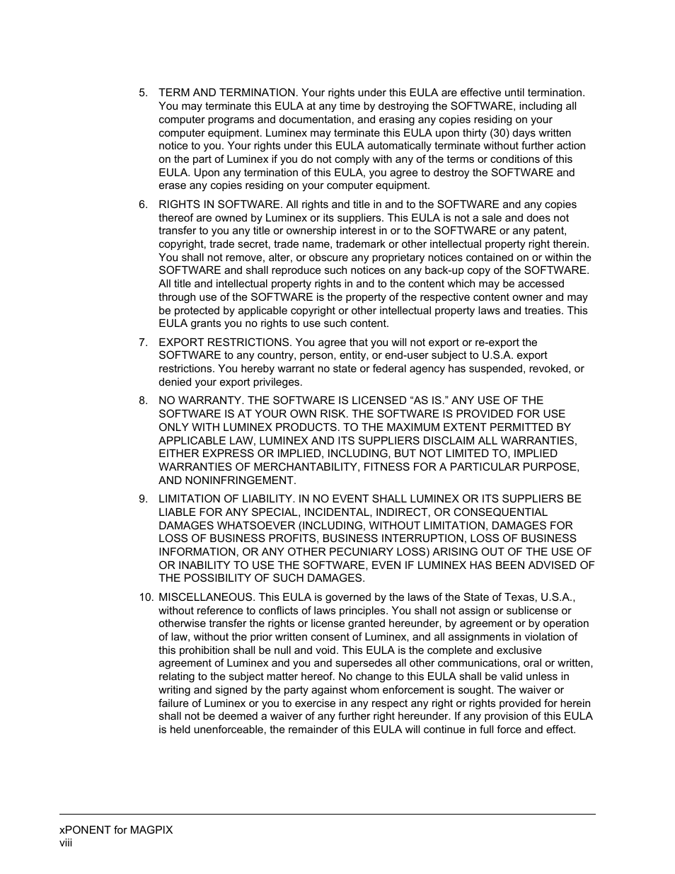 Luminex xPONENT for MAGPIX User Manual | Page 9 / 126