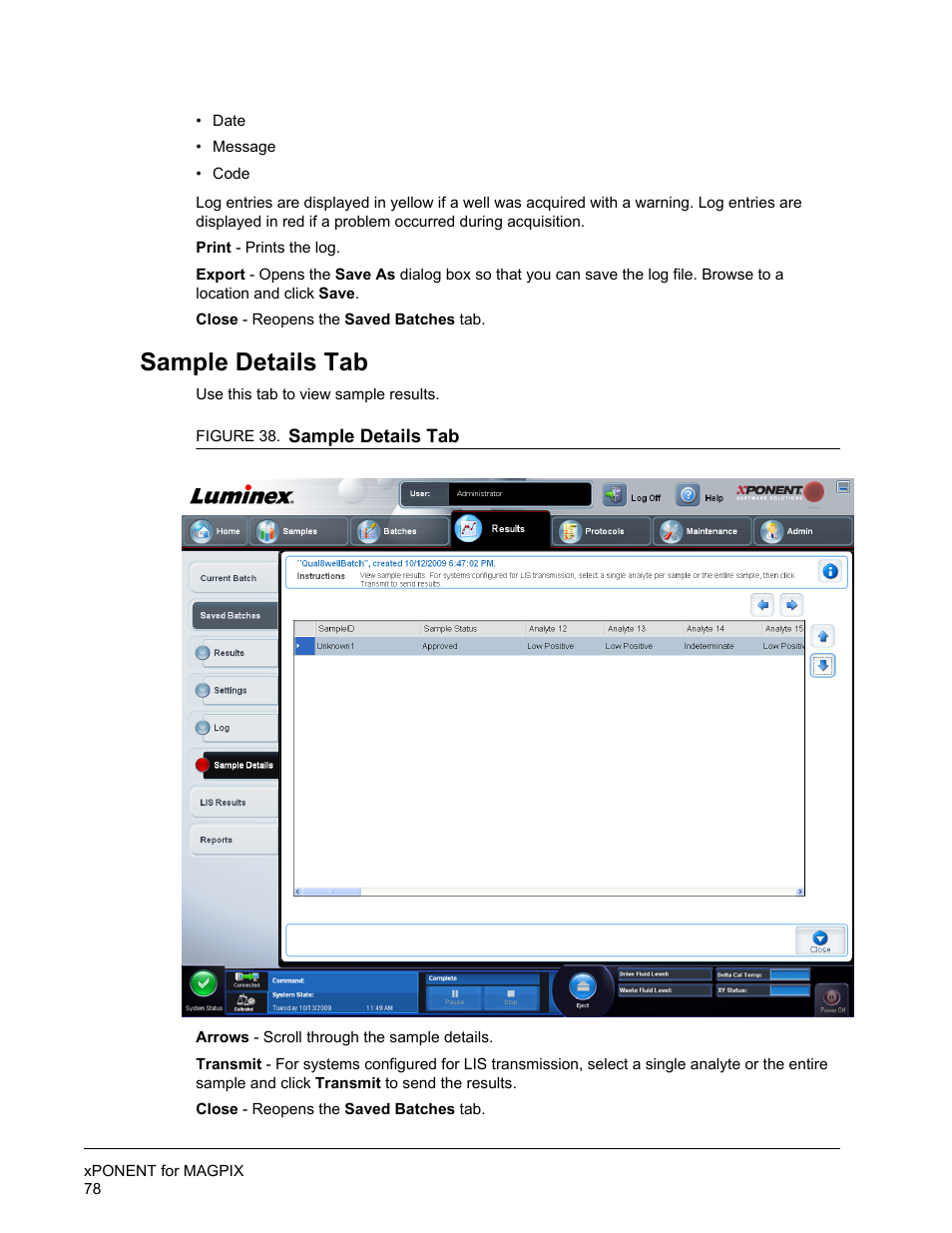 Sample details tab | Luminex xPONENT for MAGPIX User Manual | Page 91 / 126