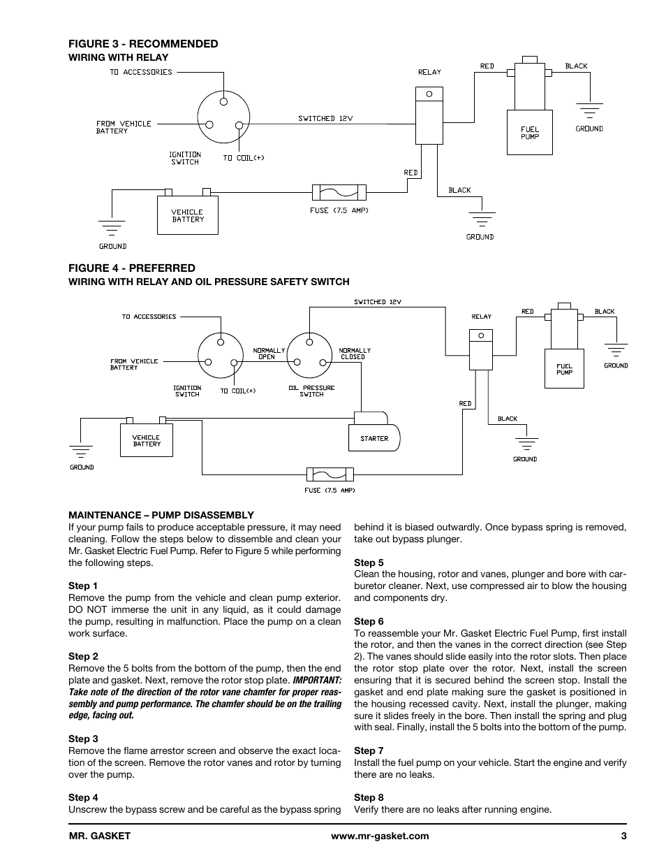 Mr. Gasket 95P Electric Fuel Pumps User Manual | Page 3 / 4