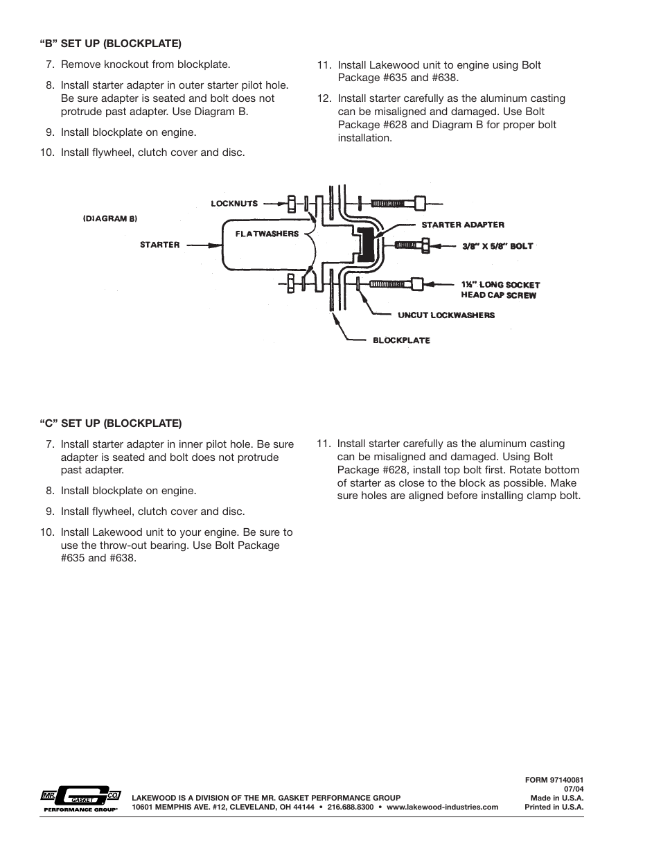 Mallory Ignition Lakewood safety bellhousing starter 15320_15330 User Manual | Page 2 / 2