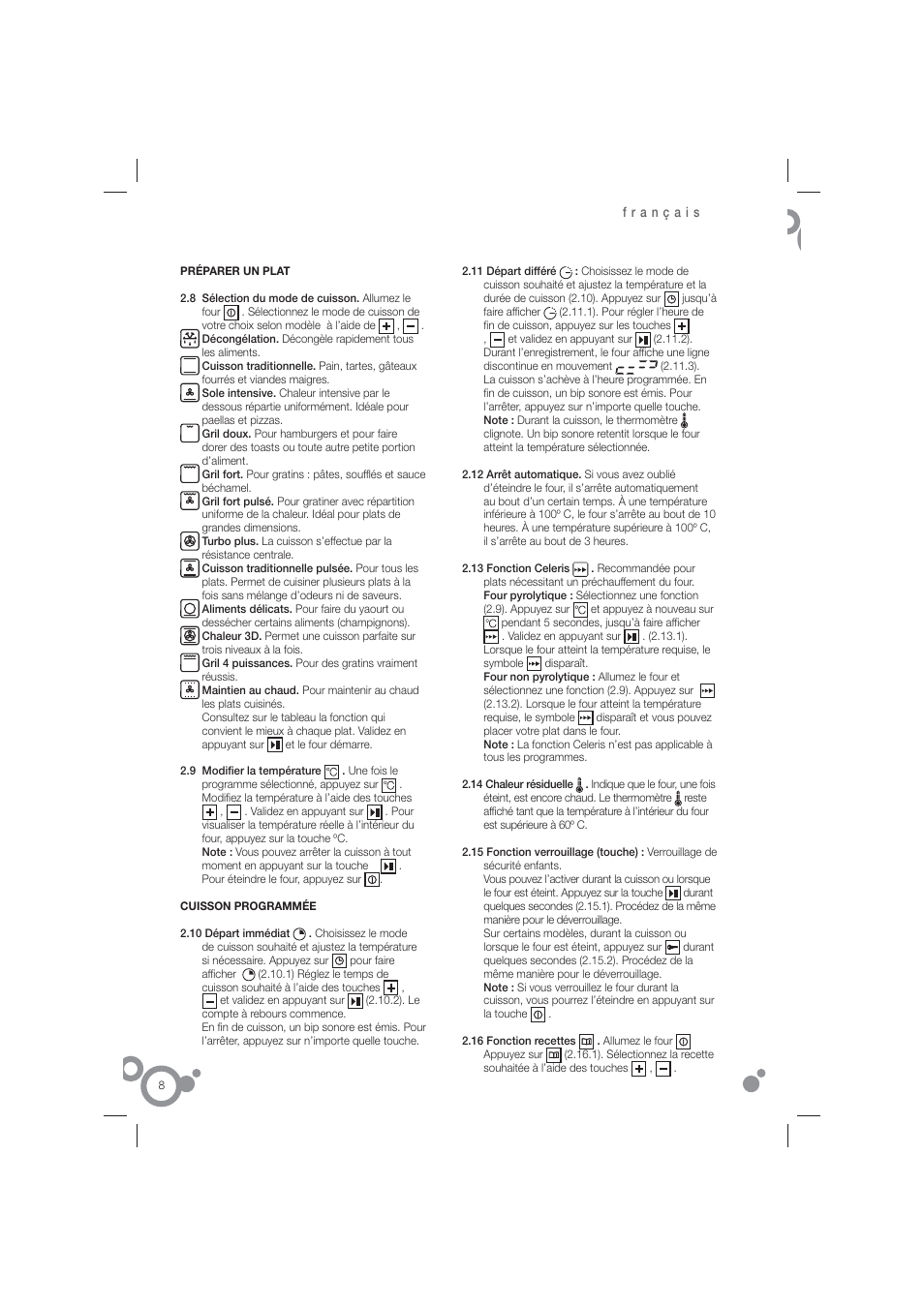 Fagor 6H-815ACTX User Manual | Page 10 / 82