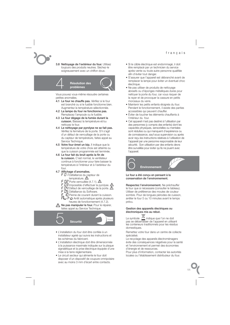 Fagor 6H-815ACTX User Manual | Page 13 / 82