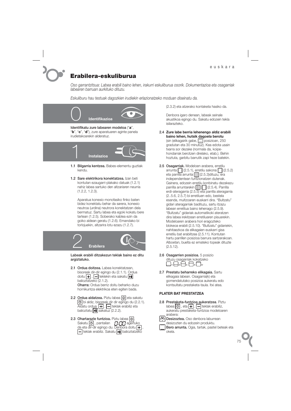 Erabilera-eskuliburua | Fagor 6H-815ACTX User Manual | Page 77 / 82