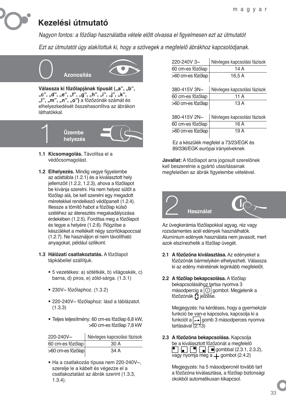 Kezelési útmutató | Fagor 2V-32TS User Manual | Page 35 / 58