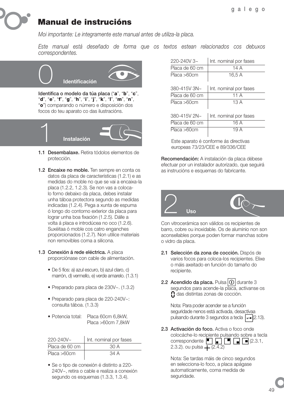 Manual de instrucións | Fagor 2V-32TS User Manual | Page 51 / 58