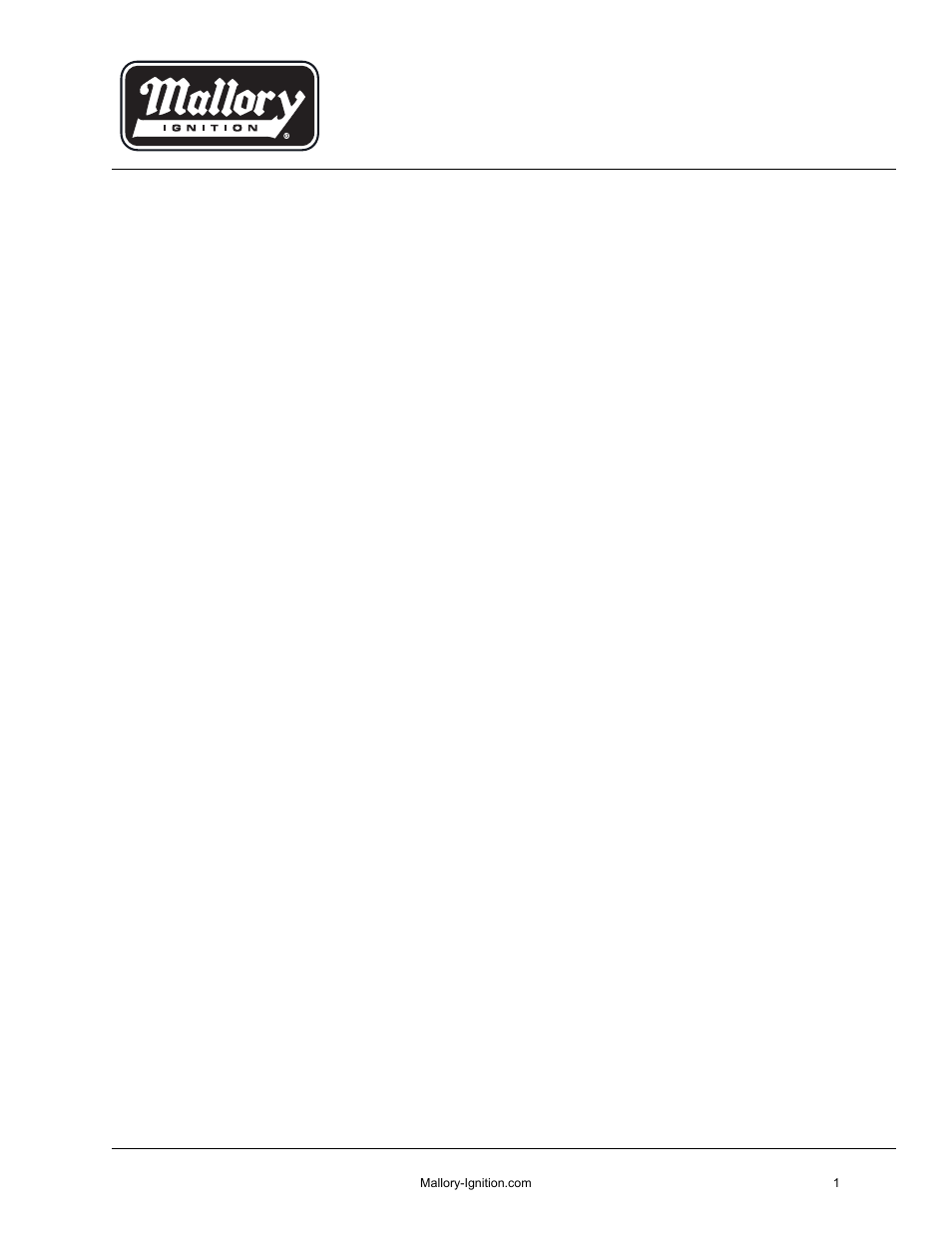 Mallory Ignition Mallory Distributors 23_25_27 User Manual | Page 2 / 7