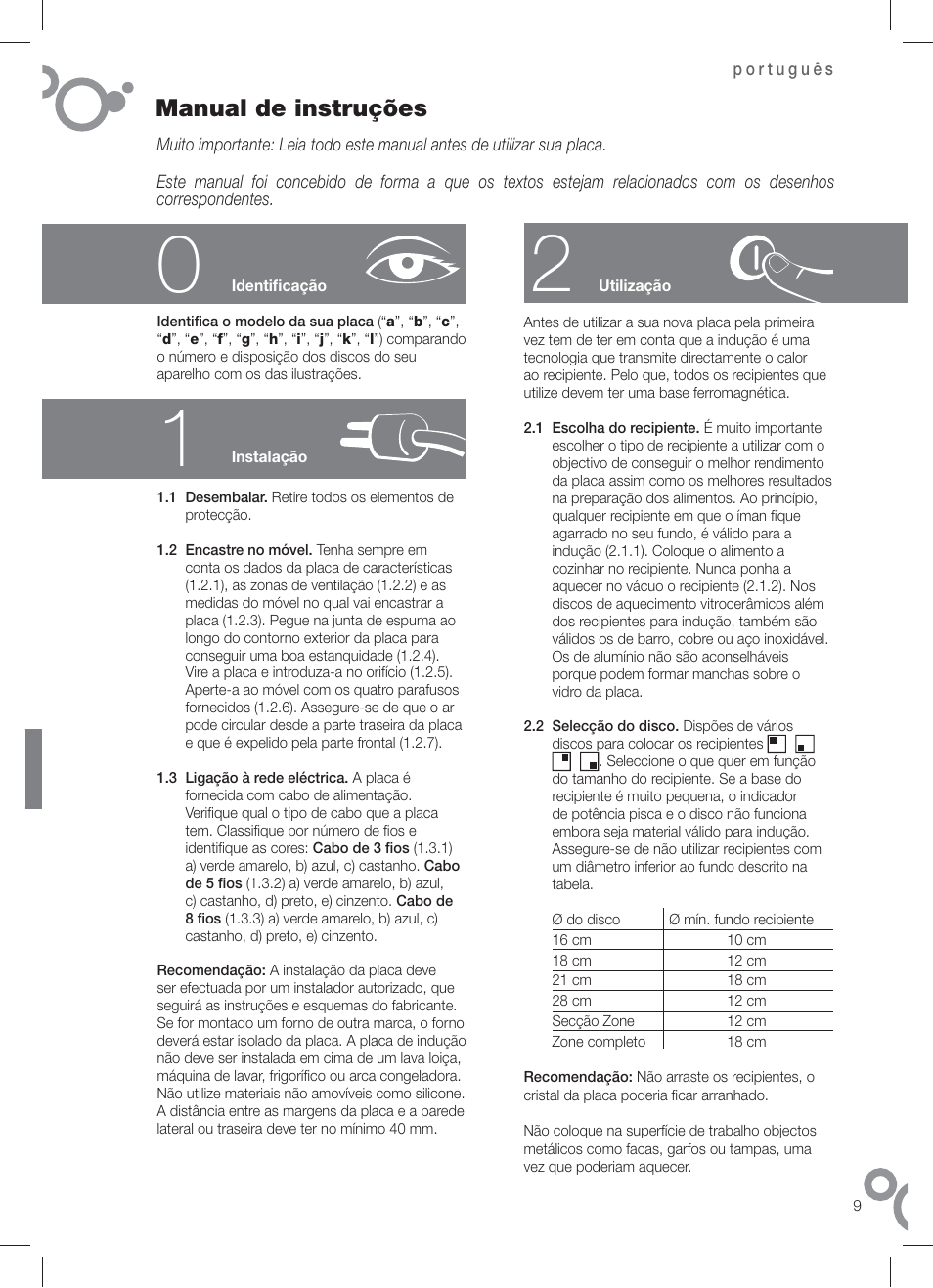 Manual de instruções | Fagor IF-4S User Manual | Page 11 / 58