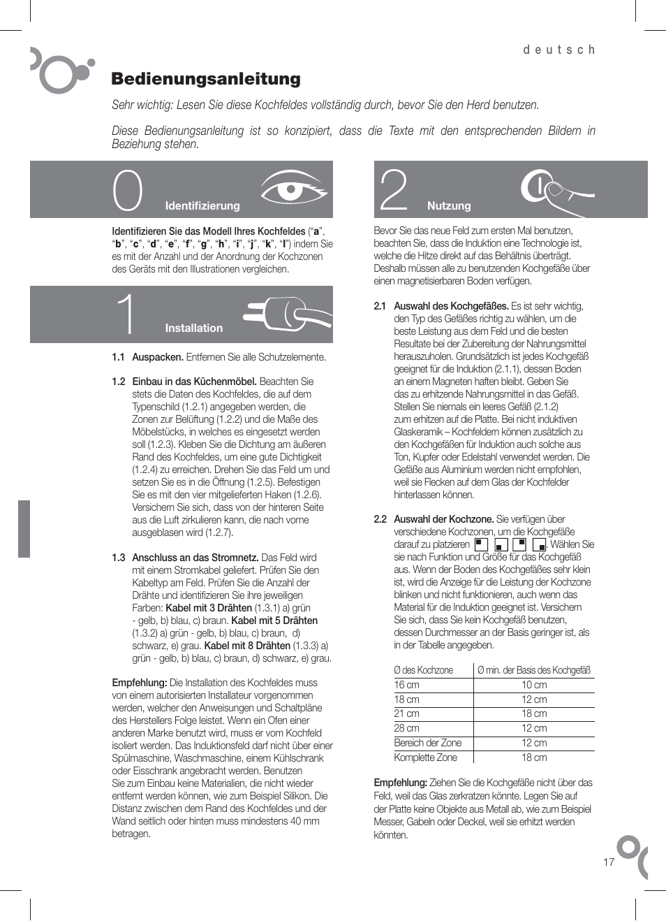 Bedienungsanleitung | Fagor IF-4S User Manual | Page 19 / 58