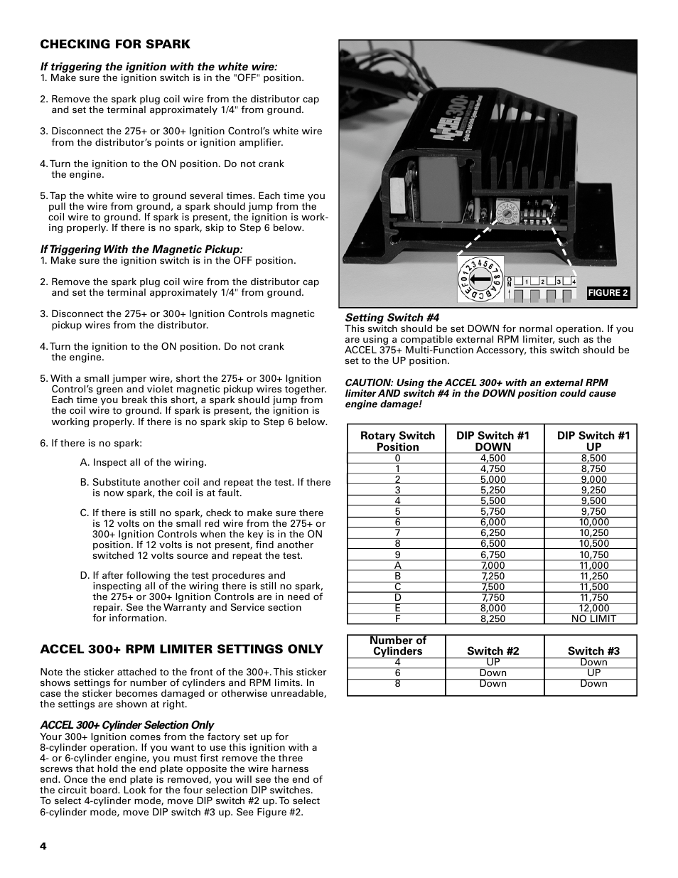 Mallory Ignition ACCEL 275_300 digital ignition 49275_49300 User Manual | Page 4 / 8