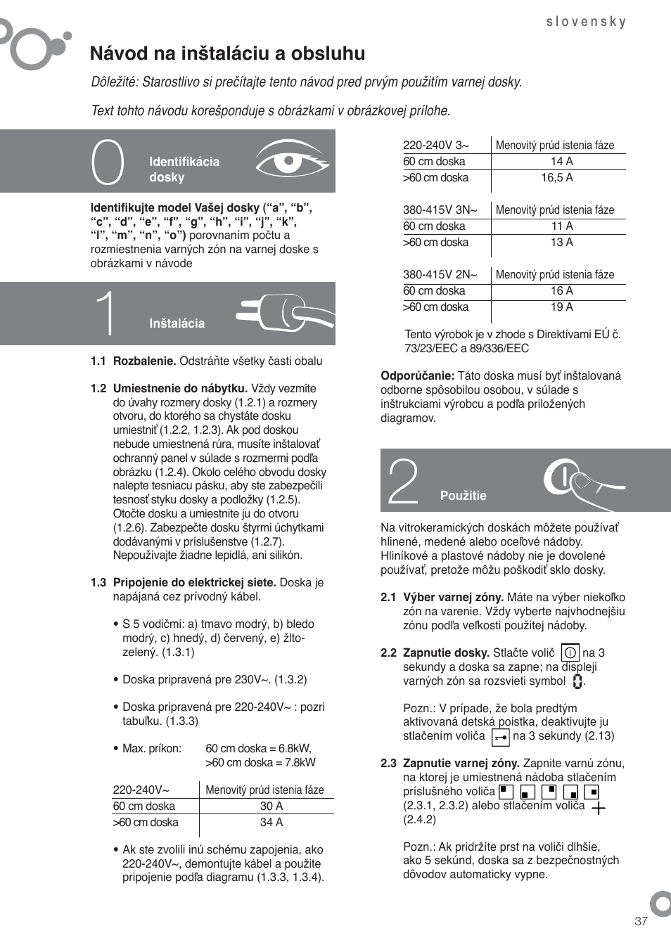 Návod na inštaláciu a obsluhu | Fagor 2V-33TS User Manual | Page 39 / 62