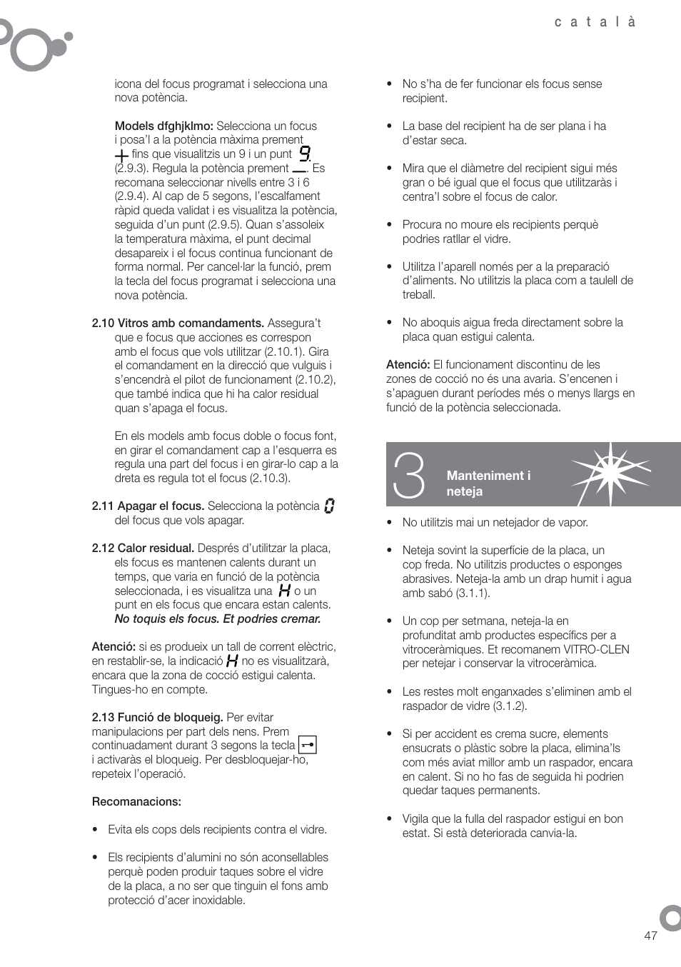 Fagor 2V-33TS User Manual | Page 49 / 62