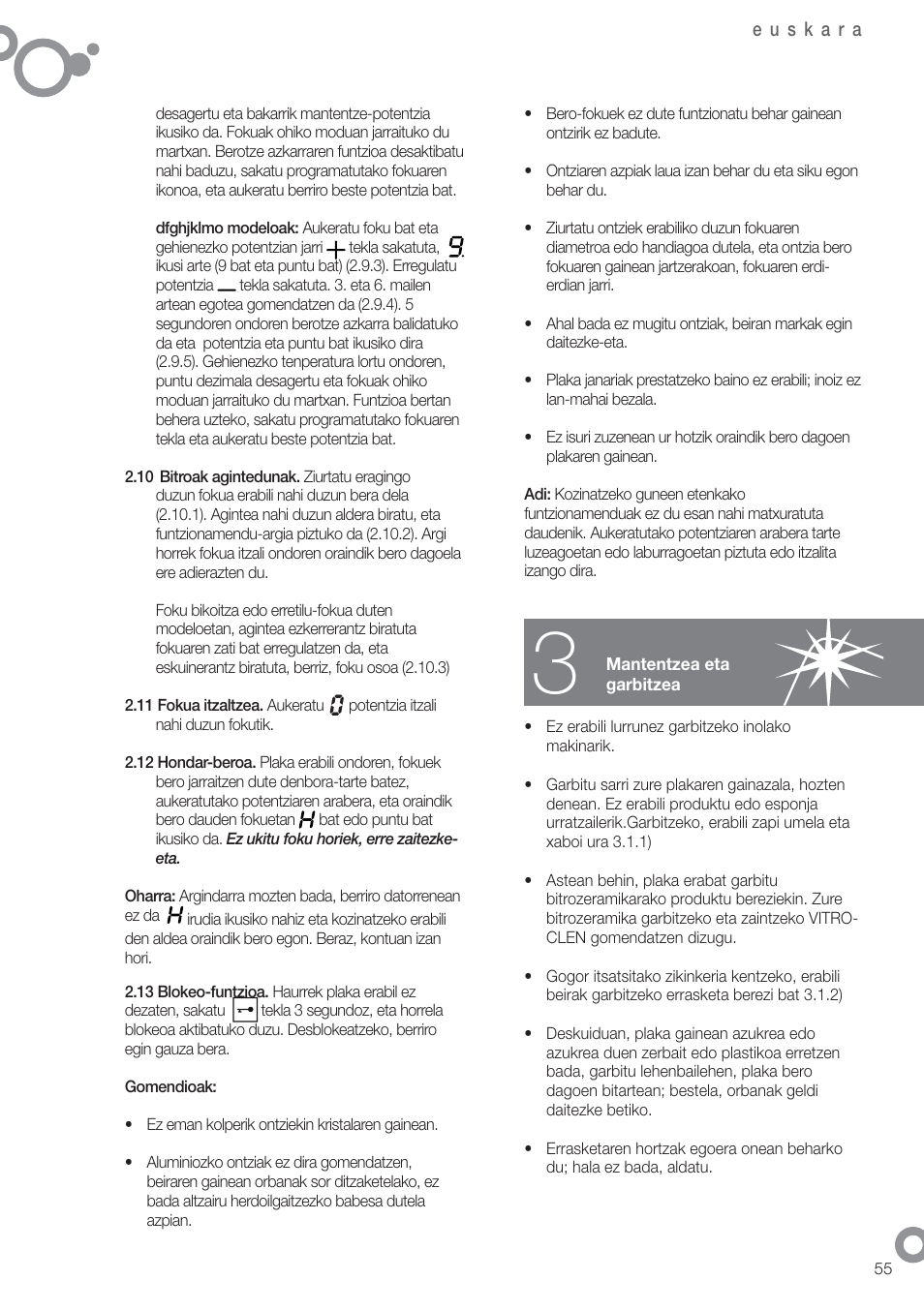 Fagor 2V-33TS User Manual | Page 57 / 62