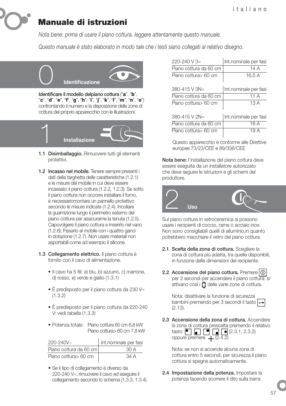 Manuale di istruzioni | Fagor 2V-33TS User Manual | Page 59 / 62