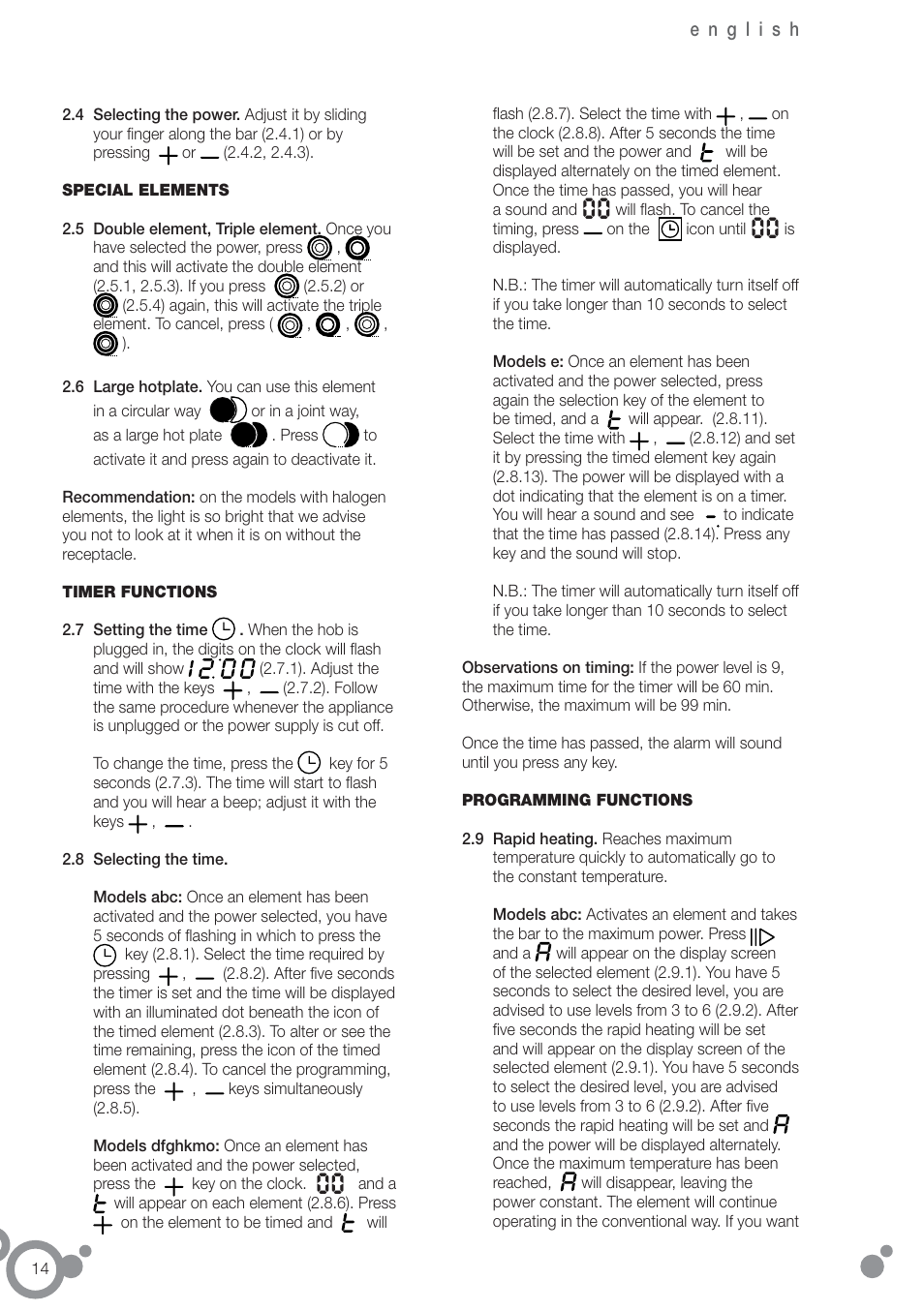 Fagor 2VFT-211AS User Manual | Page 16 / 62