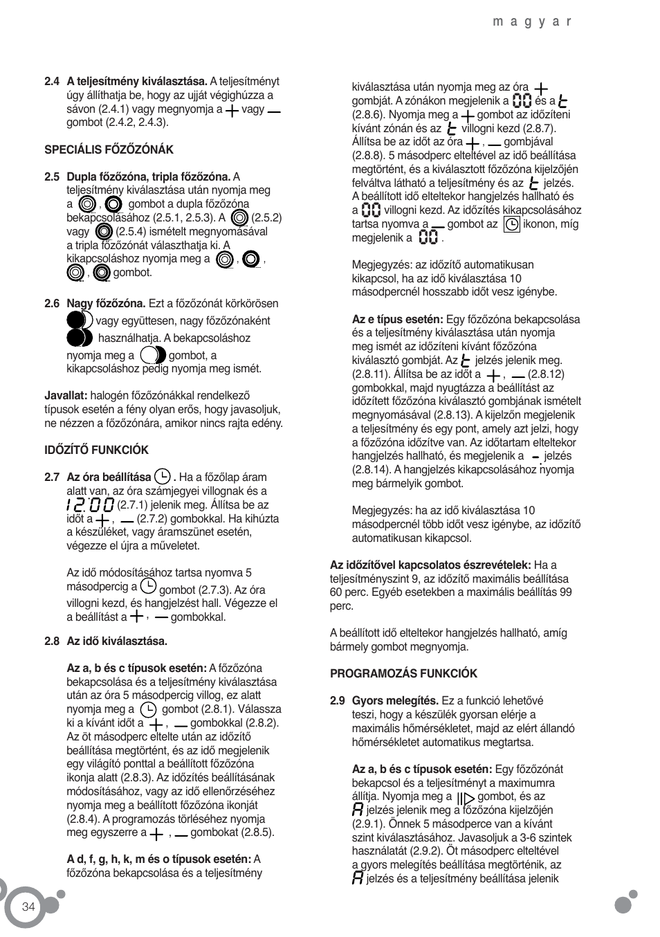 Fagor 2VFT-211AS User Manual | Page 36 / 62