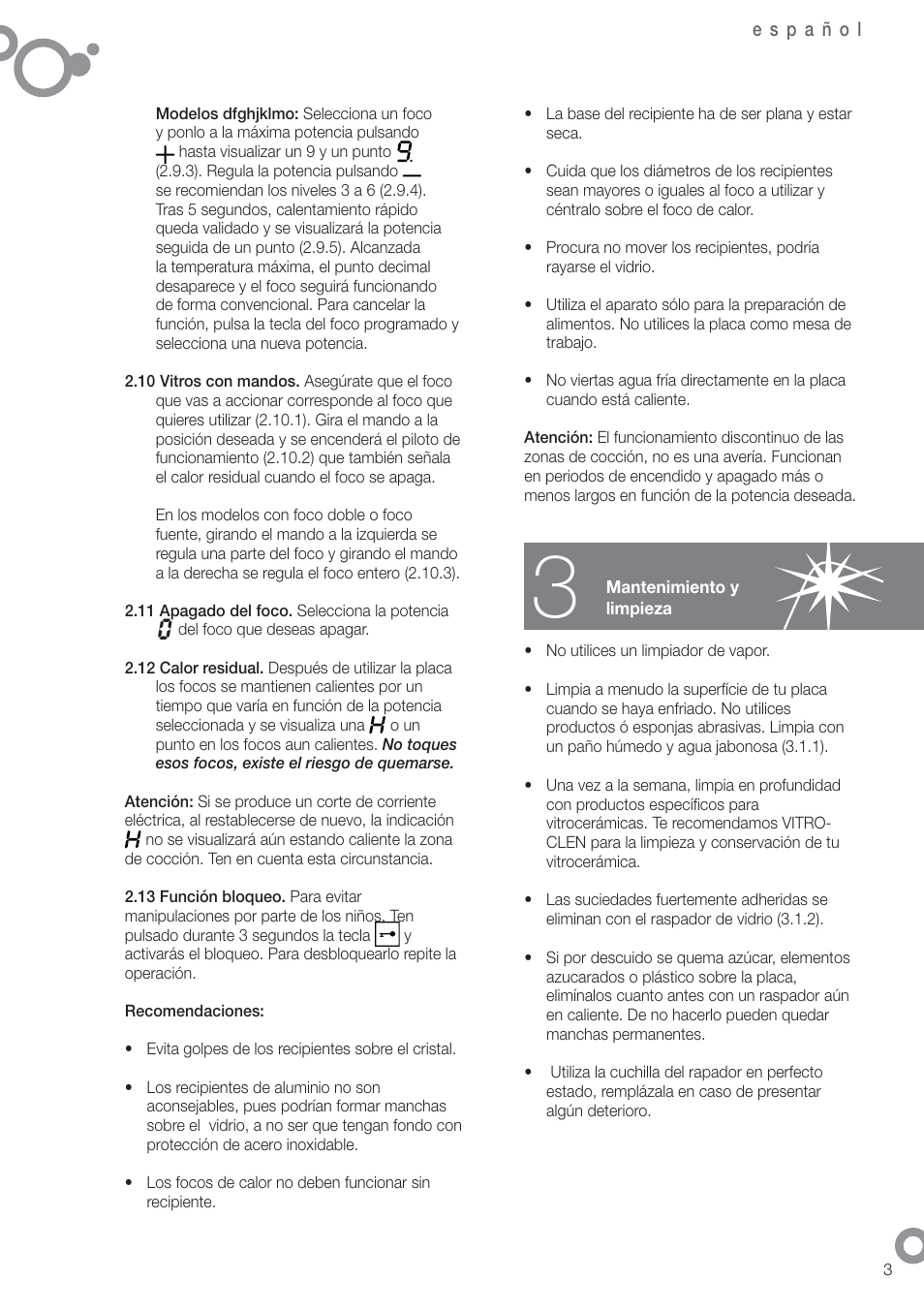 Fagor 2VFT-211AS User Manual | Page 5 / 62