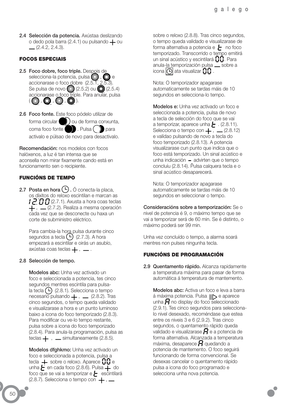 Fagor 2VFT-211AS User Manual | Page 52 / 62