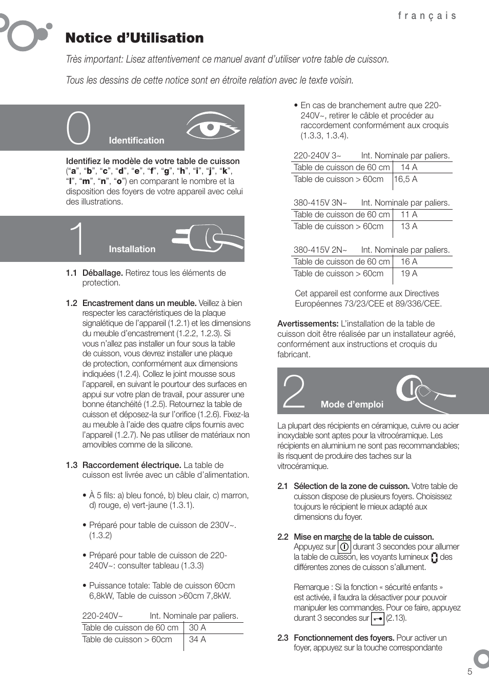 Notice d’utilisation | Fagor 2VFT-211AS User Manual | Page 7 / 62