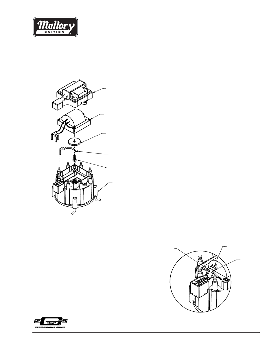 Mallory Ignition Mallory DISTRIBUTOR CAP - IGNITION COIL REPLACEMENT 0011 User Manual | 1 page