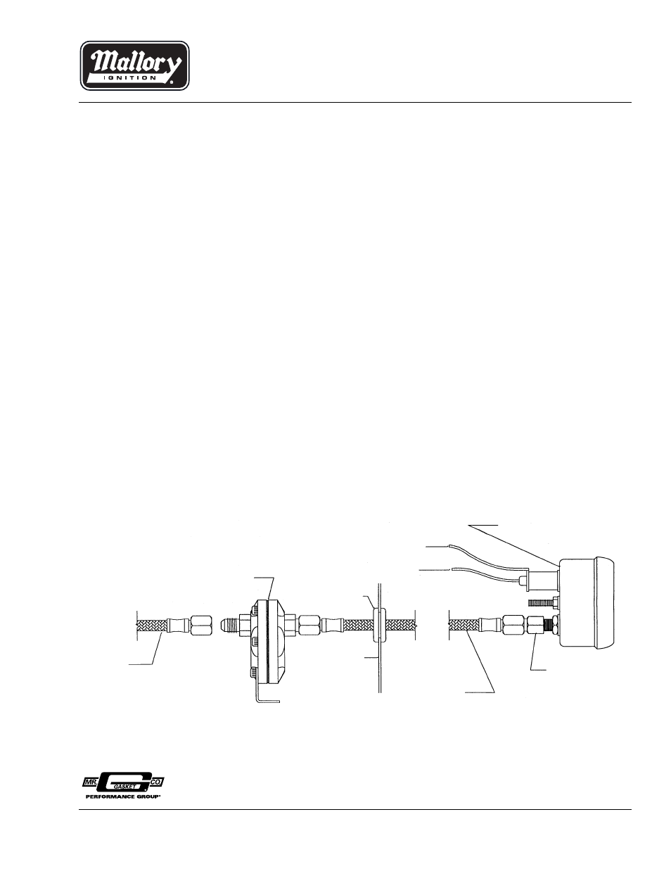 Mallory Ignition Mallory FUEL PRESSURE ISOLATOR 29806 User Manual | 1 page