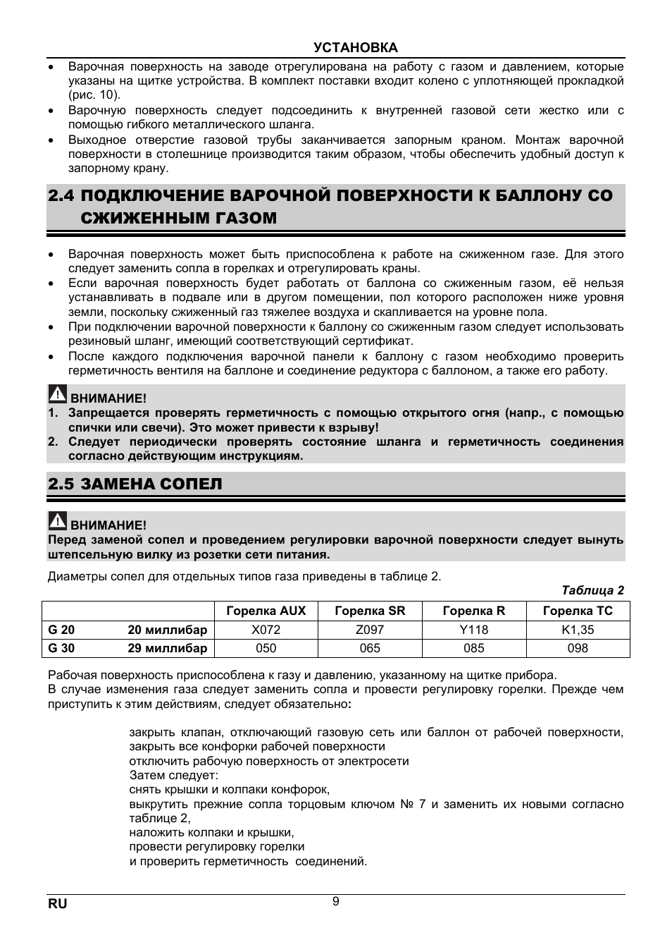 5 замена сопел | Fagor 6FI-4GLSX User Manual | Page 42 / 52