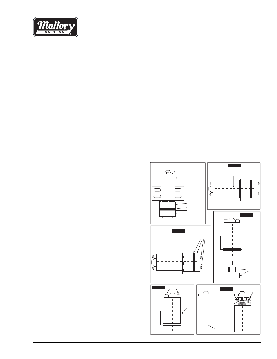 Mallory Ignition Mallory REPLACEMENT BRUSH KIT 3146A User Manual | 2 pages