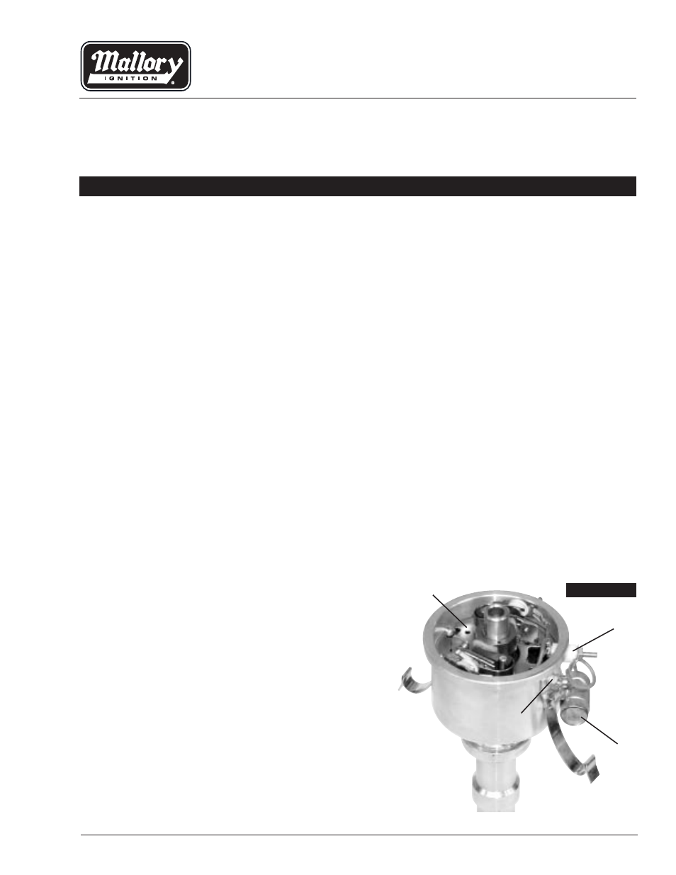 Mallory Ignition Mallory UNILITE ELECTRONIC BREAKERLESS CONVERSION KIT 561_562_563 User Manual | 4 pages